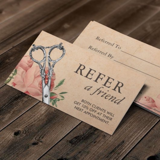 Hair Stylist  Scissor Floral Salon Referral
