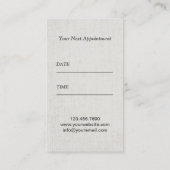 Hair Stylist Scissor & Flowers Rustic Appointment Afsprakenkaartje (Achterkant)