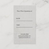 Hair Stylist Scissor & Flowers Wood Appointment Afsprakenkaartje (Achterkant)