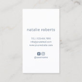 Hair Stylist Scissor & Hand Logo Dusty Blue Salon Visitekaartje (Achterkant)