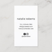 Hair Stylist Scissor & Hand Logo Leopard Salon Visitekaartje (Achterkant)