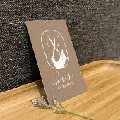 Hair Stylist Scissor Hand Logo Rustic Hairdresser Visitekaartje