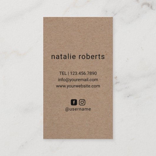 Hair Stylist Scissor Roos Logo Rustic Kraft Salon Visitekaartje (Achterkant)