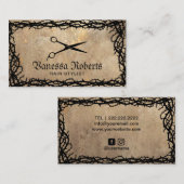 Hair Stylist  Scissor & Thorns Fairytale Visitekaartje (Voorkant / Achterkant)