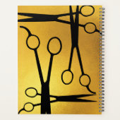 Hair stylist scissors faux gold salon planner (Achterkant)