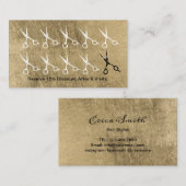 Hair Stylist Scissors Luxury Gold Loyalty Punch (Voorkant / Achterkant)