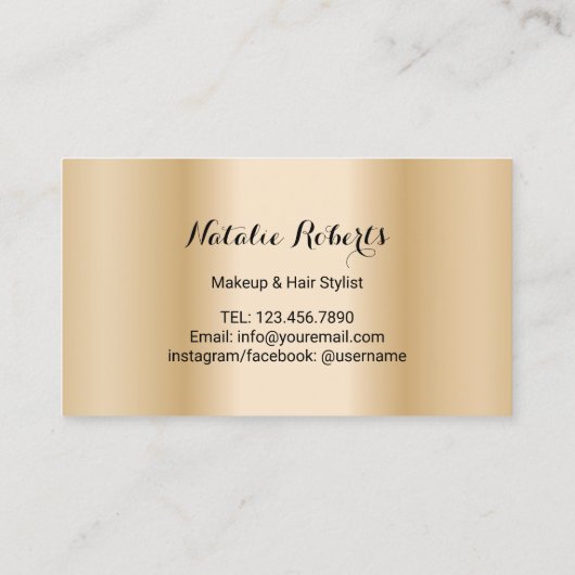 Hair Stylist Scissors Modern Gold Loyalty Punch (Achterkant)