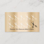 Hair Stylist Scissors Modern Gold Loyalty Punch (Voorkant)