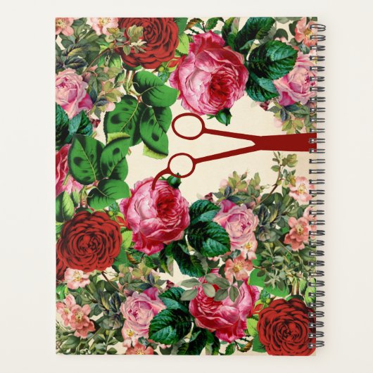 Hair stylist scissors rozen salon afspraak planner (Achterkant)