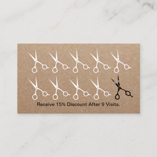 Hair Stylist Scissors Rustic Loyalty Punch (Voorkant)