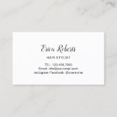 Hair Stylist Scissors Simple Plain Loyalty Punch (Achterkant)