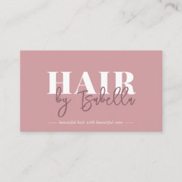 Hair Stylist Script Handtekening Blush Roze Minima Visitekaartje