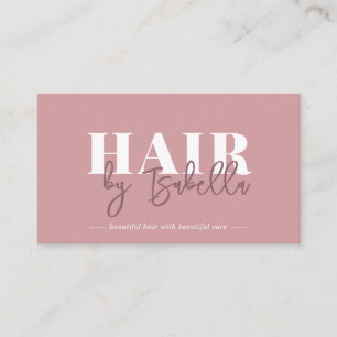 Hair Stylist Script Handtekening Blush Roze Minima Visitekaartje