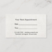 Hair Stylist Script Trendy Black Appointment Afsprakenkaartje (Achterkant)