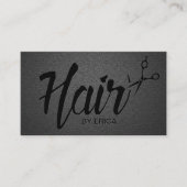 Hair Stylist Script Trendy Black Appointment Afsprakenkaartje (Voorkant)