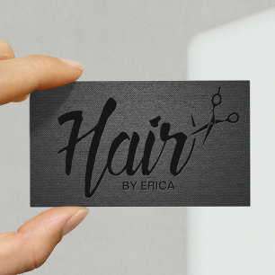 Hair Stylist Script Trendy Black Appointment Afsprakenkaartje