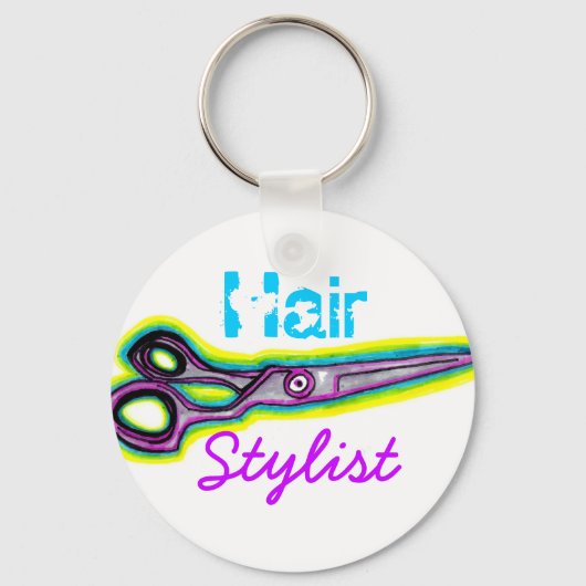 Hair Stylist Shears Sleutelhanger (Voorkant)