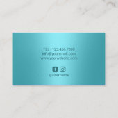 Hair Stylist Silver Drives Turquoise Beauty Salon Visitekaartje (Achterkant)