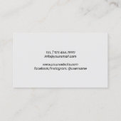 Hair Stylist Silver Glitter Scissor Salon Blauwgro Visitekaartje (Achterkant)