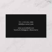 Hair Stylist Silver Scissor & Flower Elegant Salon Visitekaartje (Achterkant)