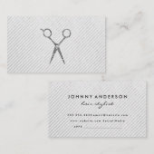 Hair Stylist Silver Scissors Appointment Afsprakenkaartje (Voorkant / Achterkant)