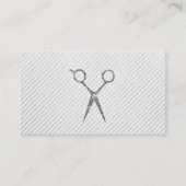 Hair Stylist Silver Scissors Appointment Afsprakenkaartje (Voorkant)