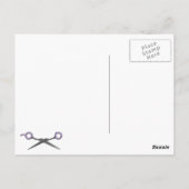 Hair Stylist Skull & Scissor Crossbones - Paars 2 Briefkaart (Achterkant)