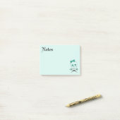 Hair Stylist Skull & Scissor Crossbones - Turquois Post-it® Notes (Op bureau)