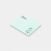 Hair Stylist Skull & Scissor Crossbones - Turquois Post-it® Notes (Schuin)