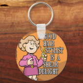 Hair Stylist Sleutelhanger (Voorkant)