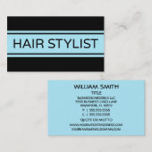 Hair Stylist Stripe Visitekaartje (Voorkant / Achterkant)