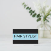 Hair Stylist Stripe Visitekaartje (Staand voorkant)