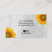 Hair Stylist Sunflower Bobby Pin Rustic Salon Visitekaartje (Achterkant)