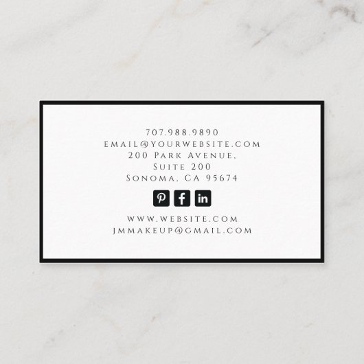 Hair Stylist Tarot Visitekaartje (Achterkant)