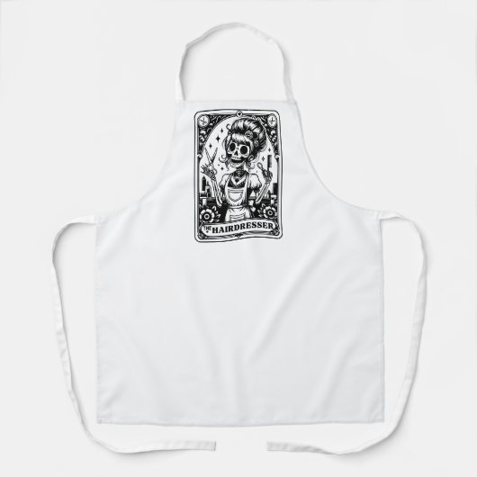 Hair Stylist Tarot Visitekaartje Schort (Voorkant)