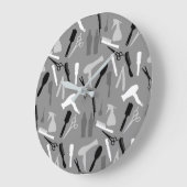 HAIR STYLIST TOOLS ILLUSTRATION PATTERN GROTE KLOK (Hoek)