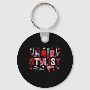 Hair Stylist Tools Valentijnsdag Leopard Schattige Sleutelhanger