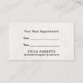 Hair Stylist Trendy Gold Typography Appointment Afsprakenkaartje (Achterkant)