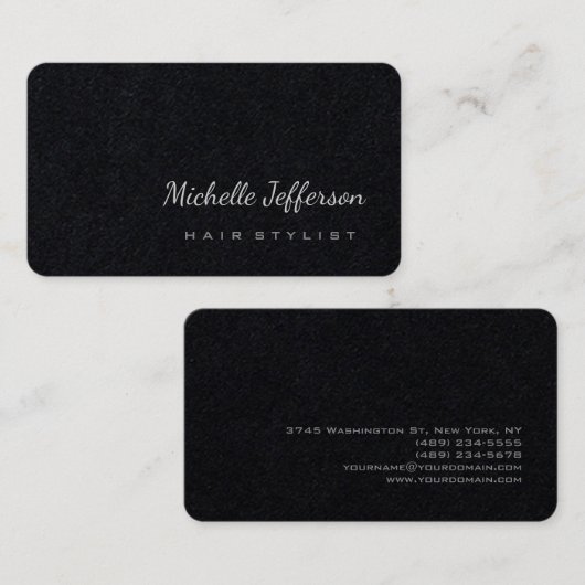 Hair Stylist Trendy Minimalist Modern Premium Visitekaartje (Voorkant / Achterkant)