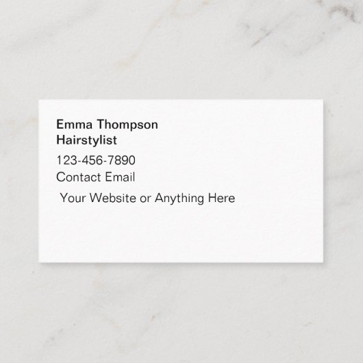 Hair Stylist Trendy Visitekaartjes (Achterkant)