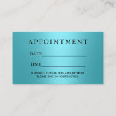 Hair Stylist Turquoise Drips Salon Appointment Afsprakenkaartje (Achterkant)