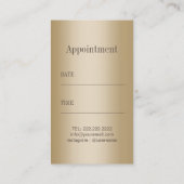 Hair Stylist Turquoise & Gold Monogram Appointment Afsprakenkaartje (Achterkant)