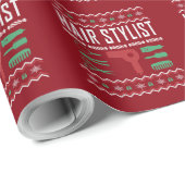 Hair Stylist Ugly KerstSweater Cadeaupapier (Rol Hoek)