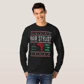 Hair Stylist Ugly KerstSweater T-shirt (Voorkant volledig)