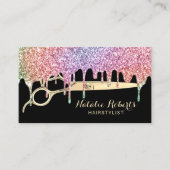 Hair Stylist Unicorn Drift Beauty Salon Black Visitekaartje (Voorkant)