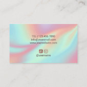 Hair Stylist Unicorn Glitter Drift Beauty Salon Visitekaartje (Achterkant)