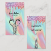 Hair Stylist Unicorn Glitter Drift Salon Visitekaartje (Voorkant / Achterkant)