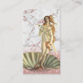 Hair Stylist Venus & Gold Scissor Roos Gold Marble Visitekaartje (Voorkant)