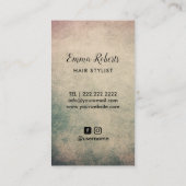 Hair Stylist  Venus & Gold Scissor Salon Visitekaartje (Achterkant)