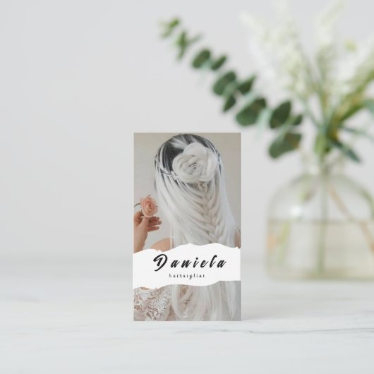 Hair Stylist Visitekaartje (Staand voorkant)